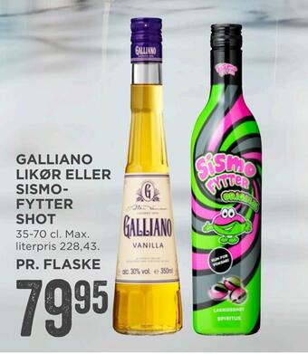Galliano likør eller sismofytter shot