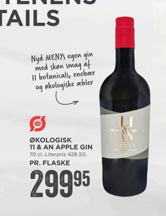 MENY Økologisk 11 & an apple gin tilbud