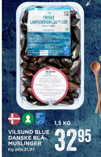 MENY Vilsund blue danske blå­muslinger tilbud