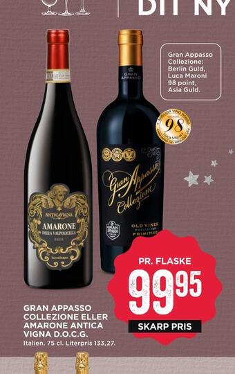 Gran appasso collezione eller amarone antica vigna d.o.c.g