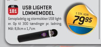 Thansen Usb lighter lommemodel tilbud