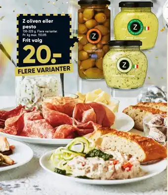 Z Oliven eller pesto