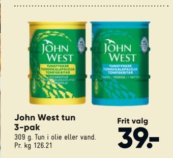 Bilka John West tun 3-pak tilbud