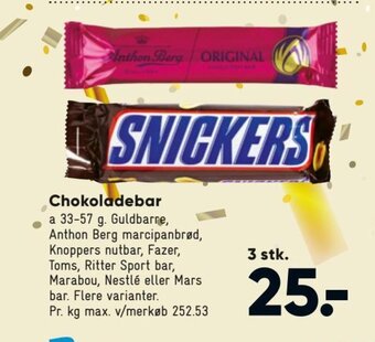 Bilka Chokoladebar tilbud