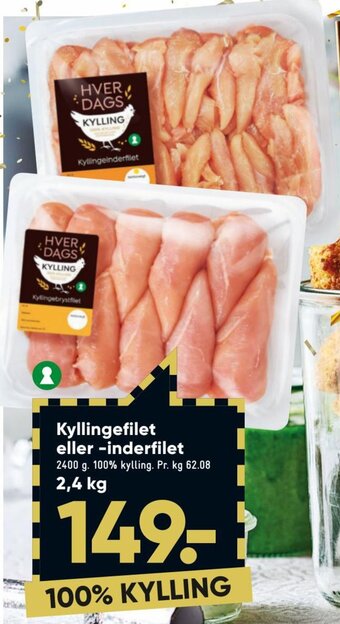 Bilka Kyllingefilet eller-inderfilet tilbud