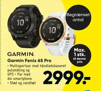 Bilka Garmin Fenix 6S Pro tilbud