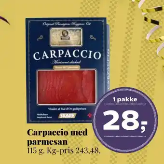 Carpaccio med parmesan