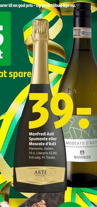 Coop 365 Manfredi asti spumante eller moscato d'asti tilbud