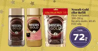 Dagli'Brugsen Nescafe gold eller refill tilbud