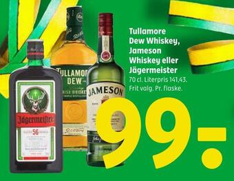 Coop 365 Tullamore dew whiskey, jameson whiskey eller jägermeister tilbud