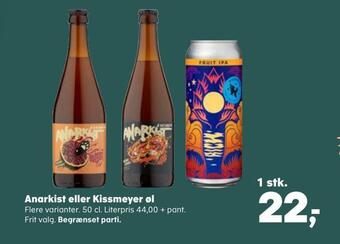 Kvickly Anarkist eller kissmeyer øl tilbud