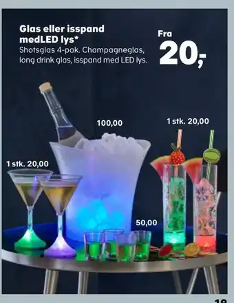 Kvickly Glas eller isspand medled lys tilbud