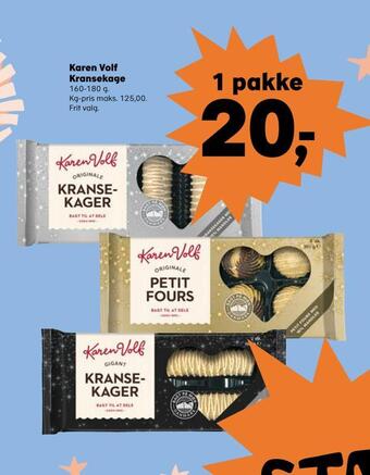 SuperBrugsen Karen volf kransekage tilbud