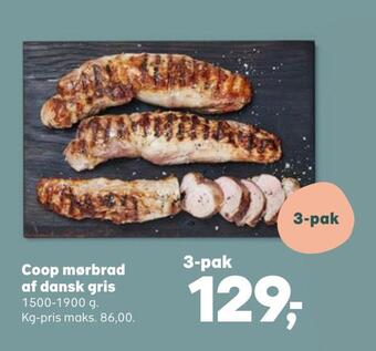 SuperBrugsen Coop mørbrad af dansk gris tilbud