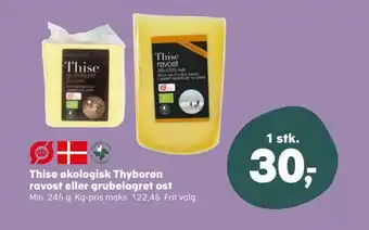 Kvickly Thise økologisk thyborøn ravost eller grubelagret ost tilbud