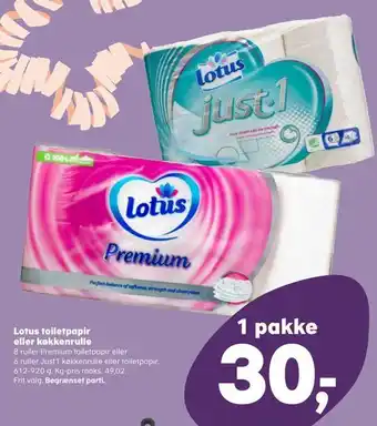 SuperBrugsen Lotus toiletpapir eller køkkenrulle tilbud