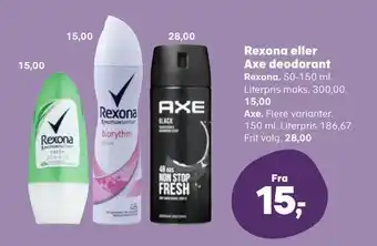 Rexona eller axe deodorant