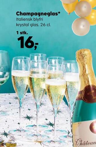 SuperBrugsen Champagneglas tilbud