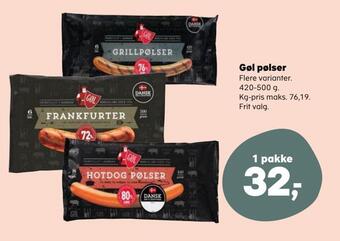 Kvickly Gøl pølser tilbud