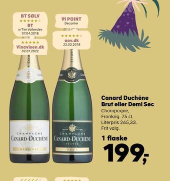 Kvickly Canard duchêne brut eller demi sec tilbud