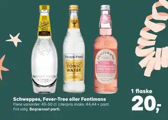 Kvickly Schweppes, fever-tree eller fentimans tilbud