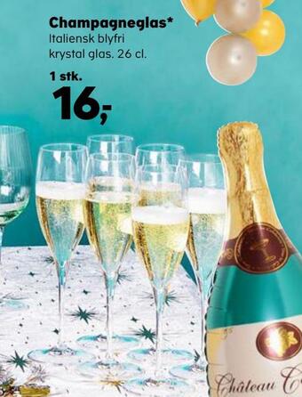 Kvickly Champagneglas tilbud