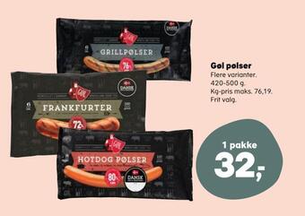 SuperBrugsen Gøl pølser tilbud