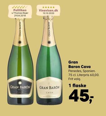 SuperBrugsen Gran baron cava tilbud