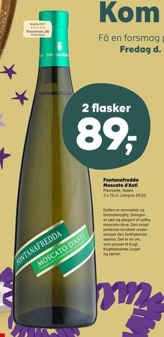 SuperBrugsen Fontanafredda moscato d'asti tilbud