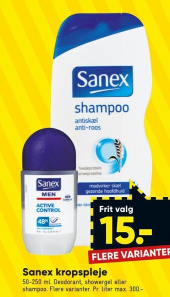 Bilka Sanex Kropspleje tilbud