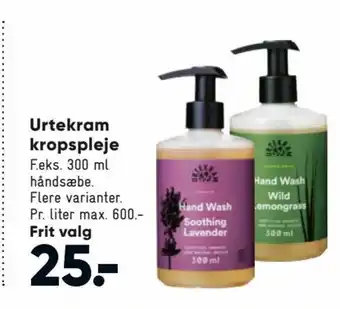 Bilka Urtekram kropspleje tilbud