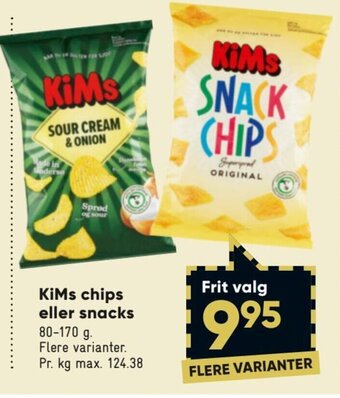Bilka Kims Chips eller Snacks tilbud