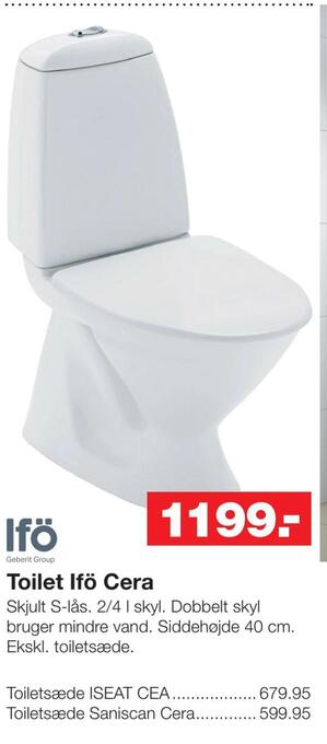 Bauhaus Toilet ifö cera tilbud