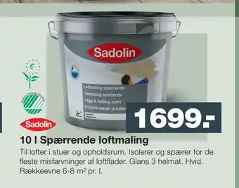 Bauhaus 10 l spærrende loftmaling tilbud