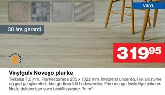 Bauhaus Vinylgulv novego planke tilbud
