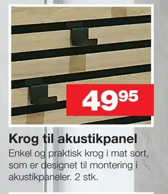 Krog til akustikpanel