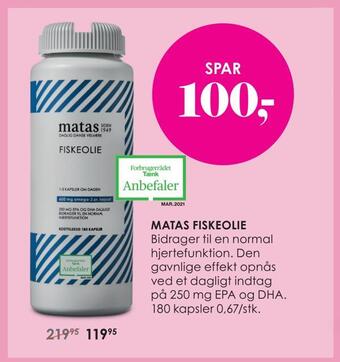 Matas Matas fiskeolie tilbud