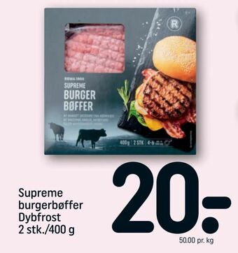 REMA 1000 Supreme burgerbøffer tilbud
