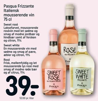 REMA 1000 Pasqua Frizzante Italiensk mousserende vin tilbud