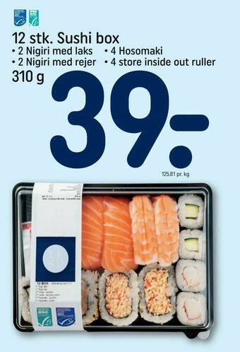REMA 1000 12 stk. Sushi box tilbud