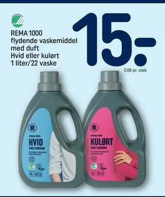 REMA 1000 REMA 1000 flydende vaskemiddel med duft tilbud