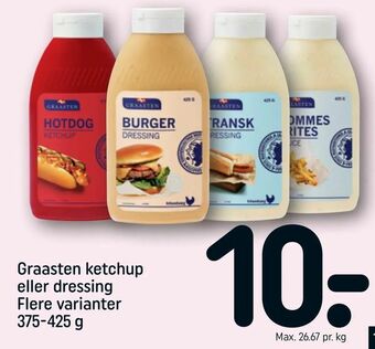 REMA 1000 Graasten ketchup eller dressing tilbud