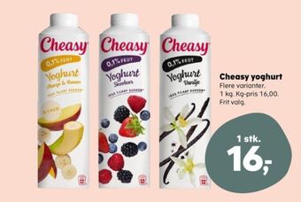 Kvickly Cheasy yoghurt vanilje tilbud