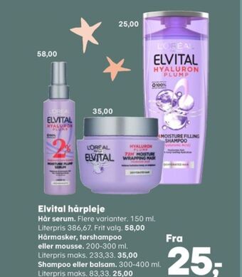 Kvickly Elvital shampoo tilbud