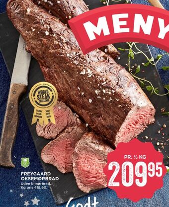 MENY Freygaard oksemørbrad tilbud