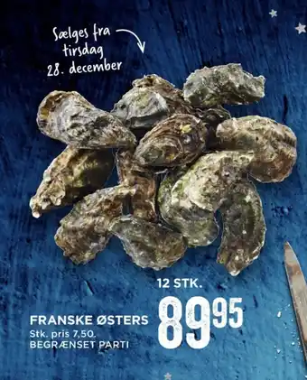 MENY Ukendt østers tilbud
