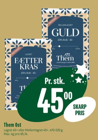Min Købmand Them ost skæreost fætter kras lagret tilbud