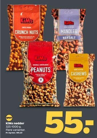 Netto Kims cashewnødder tilbud