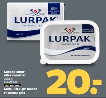 Netto Lurpak smør saltet tilbud