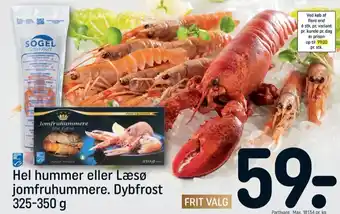 REMA 1000 Læsø jomfruhummer tilbud